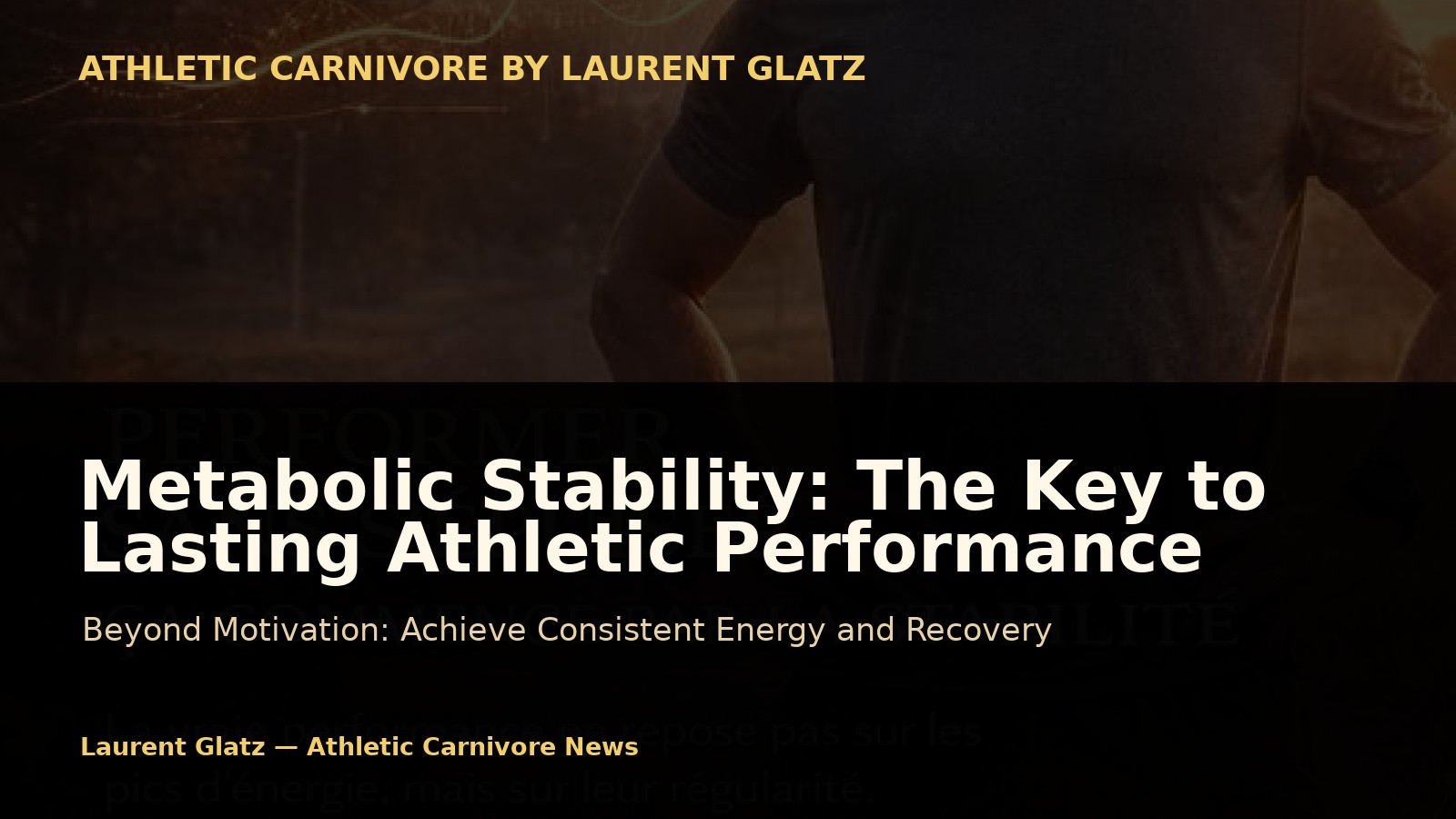 Most Athletes Don’t Lack Motivation: They Lack Metabolic Stability