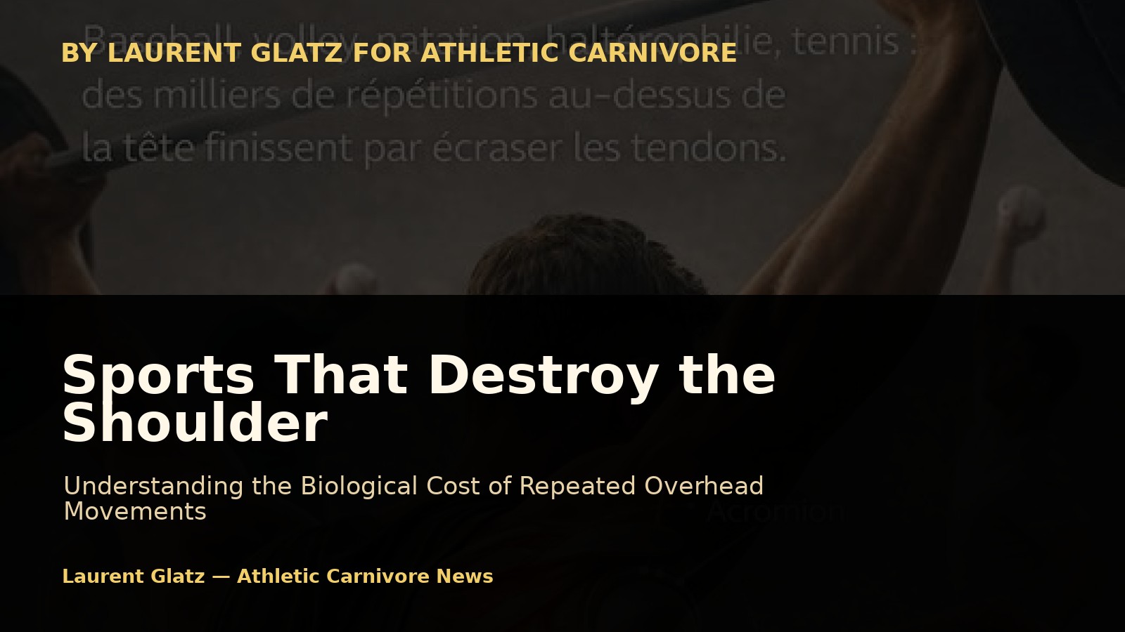 Sports That Repeatedly Destroy the Shoulder