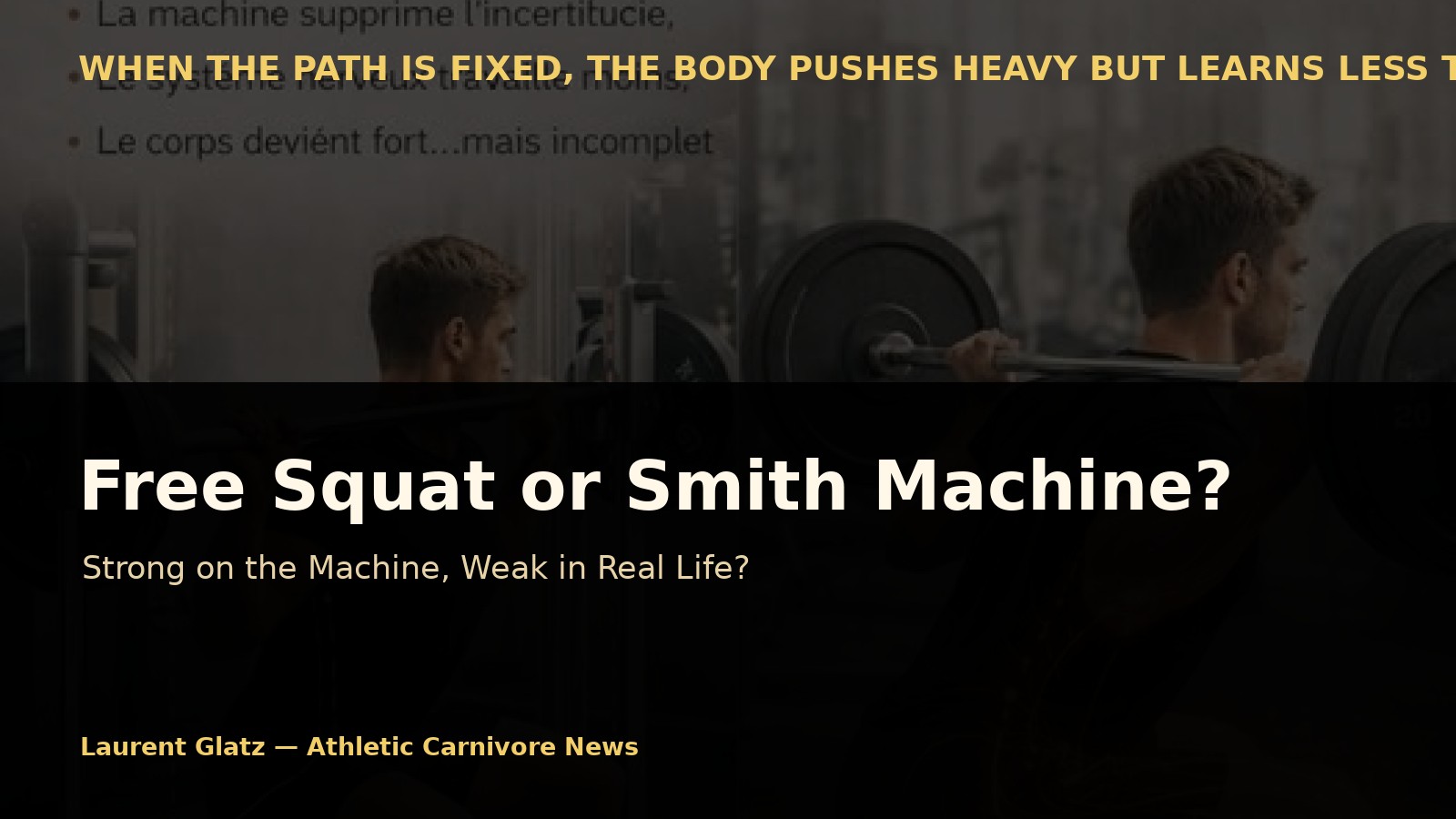 Free Squat vs. Smith Machine: Strong on the Machine, Weak in Real Life?