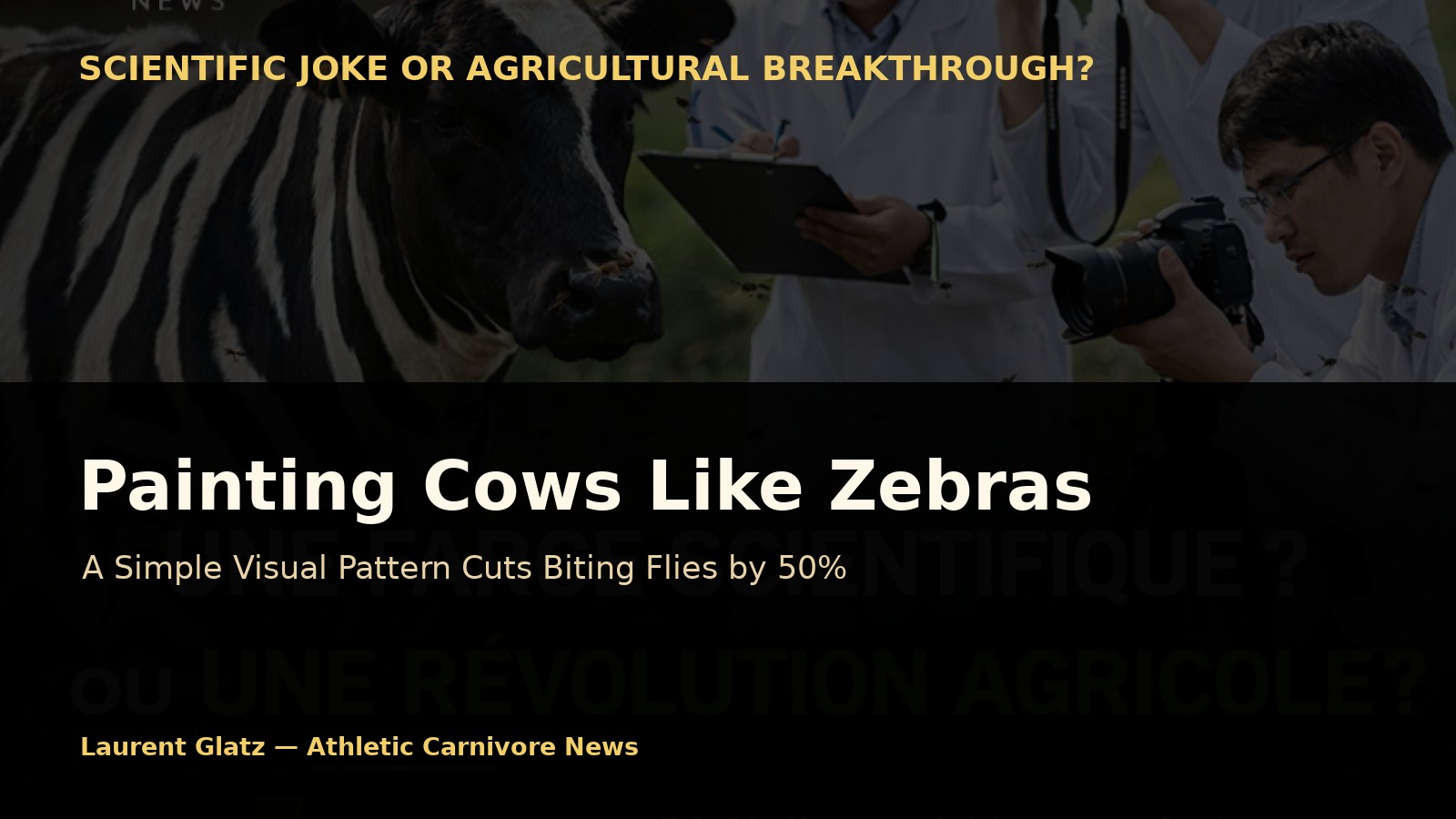 Painting Cows Like Zebras: Scientific Joke or Agricultural Revolution?
