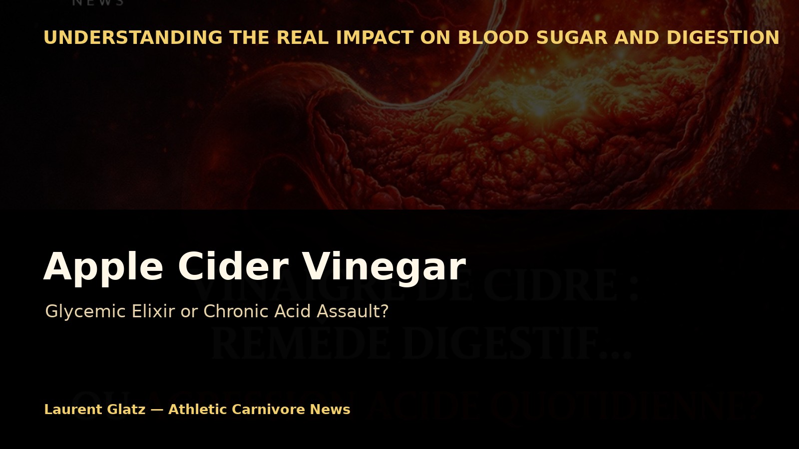 Apple Cider Vinegar: Glycemic Elixir or Chronic Acid Assault?