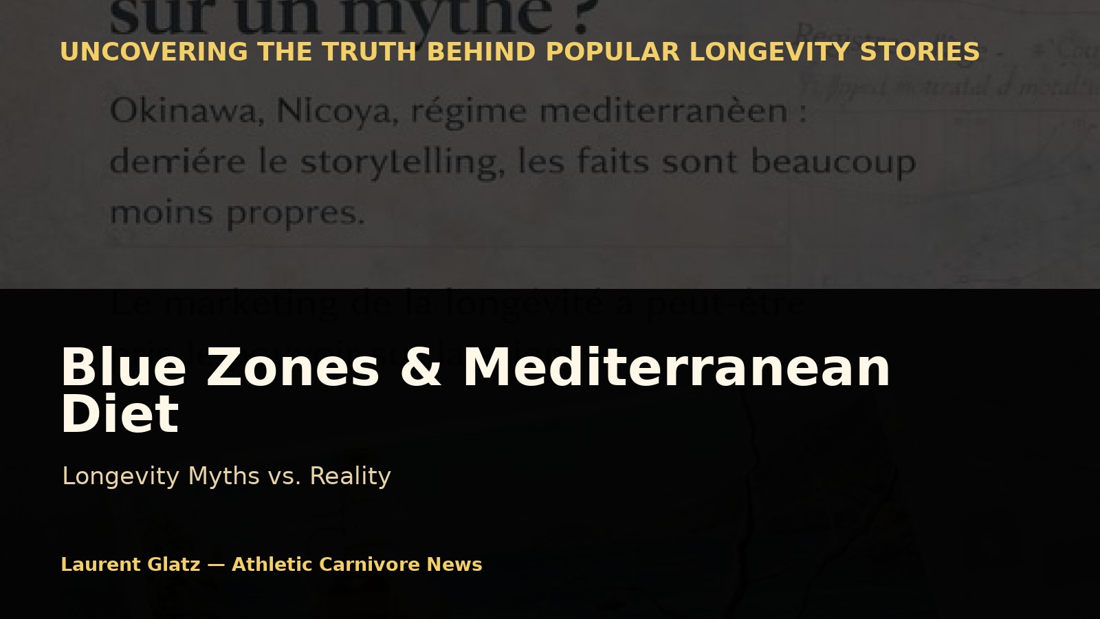 Blue Zones, Mediterranean Diet, Okinawa: How Longevity Marketing Overshadows the Facts