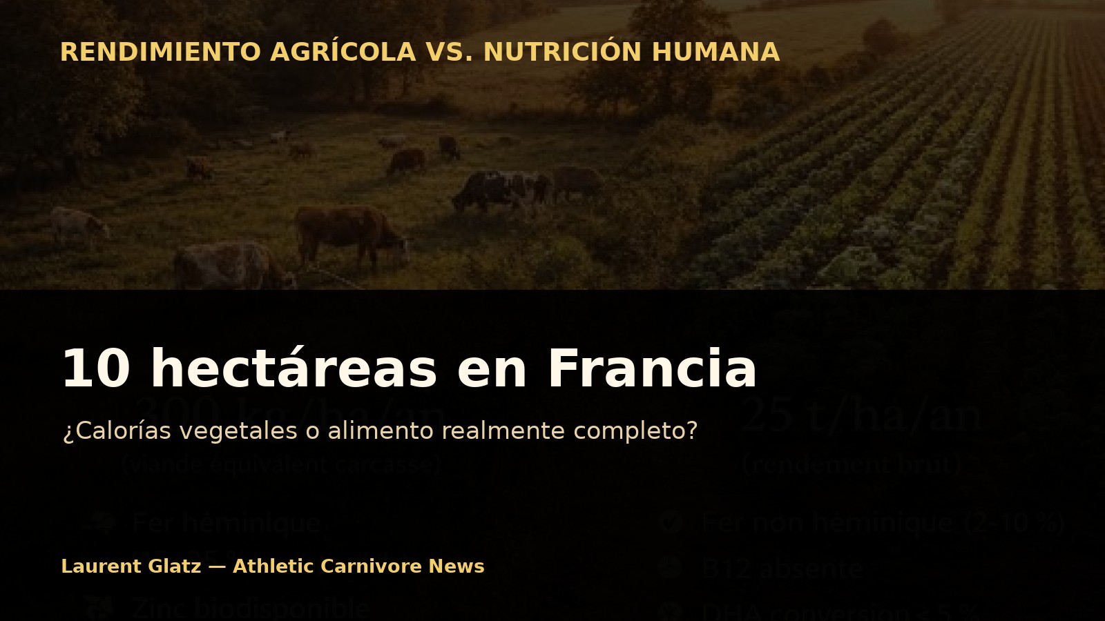 10 hectáreas en Francia: ¿calorías vegetales o alimento realmente completo?