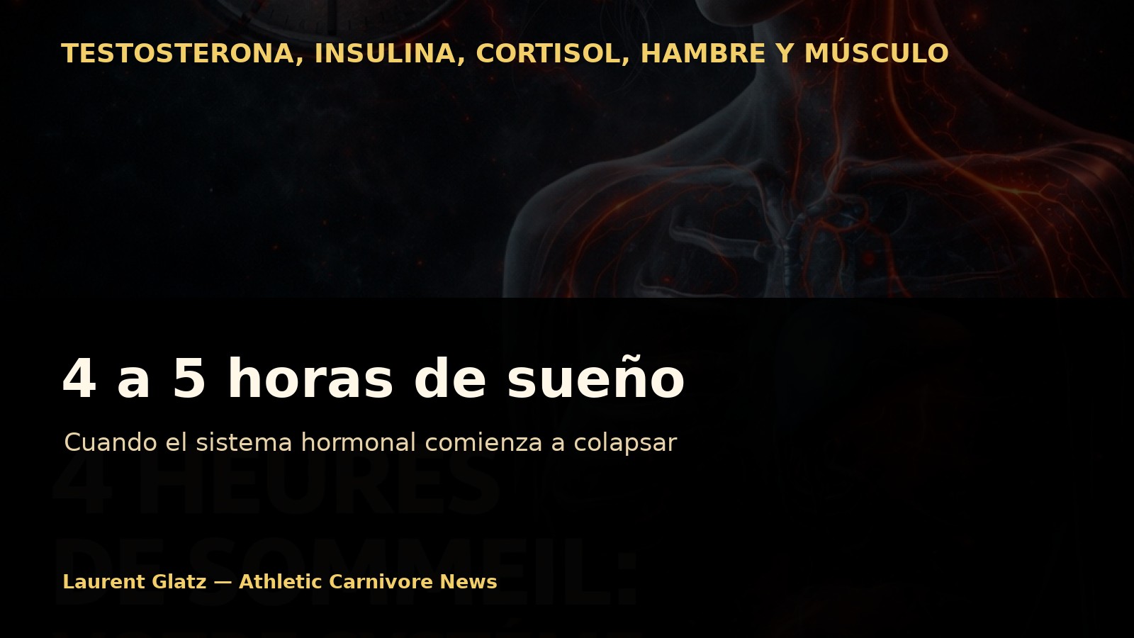 4 a 5 horas de sueño: cuando el sistema hormonal comienza a colapsar