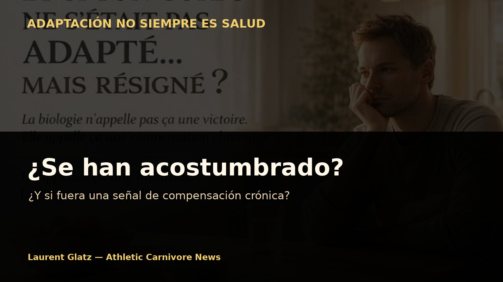 Dicen que se han acostumbrado: ¿y si fuera una señal de compensación crónica?