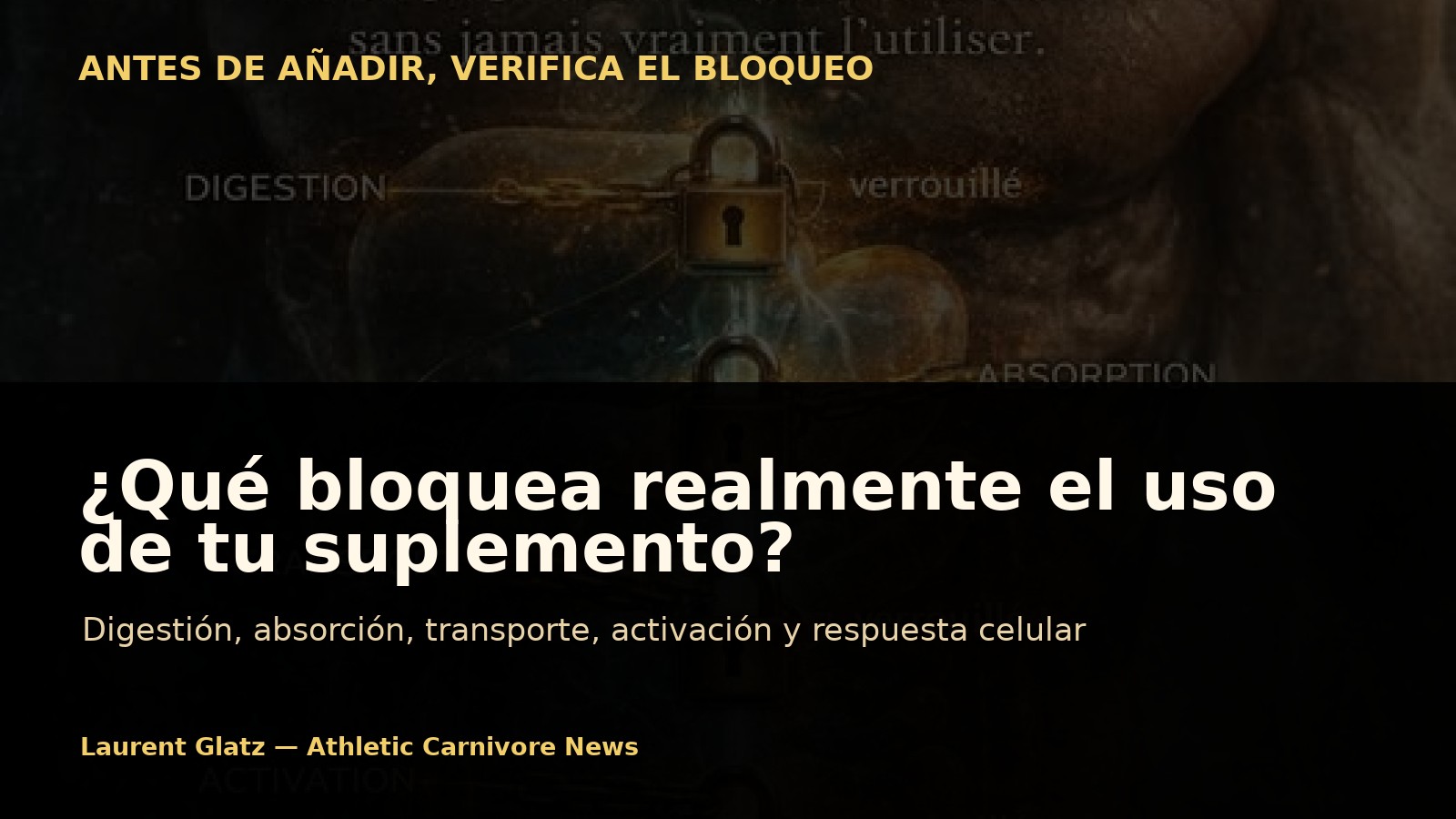Antes de añadir un suplemento, ¿ha verificado qué bloquea realmente su uso?