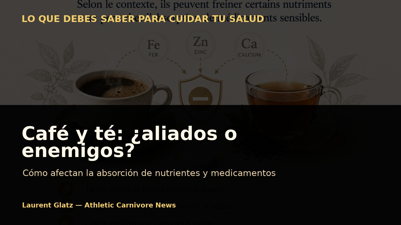 Café, té: ¿falsos aliados?