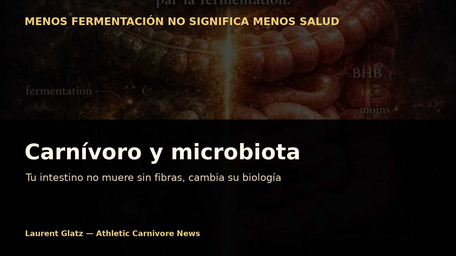 Carnívoro y microbiota: no, tu intestino no muere sin fibras. Cambia su biología.