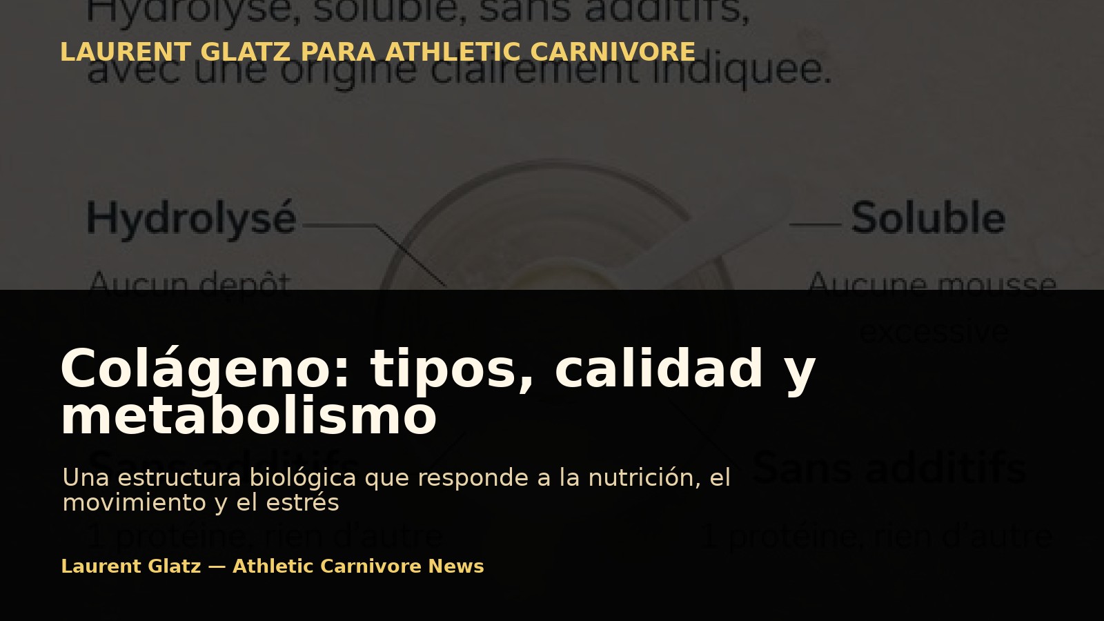 Colágeno: tipos, calidad y terreno metabólico