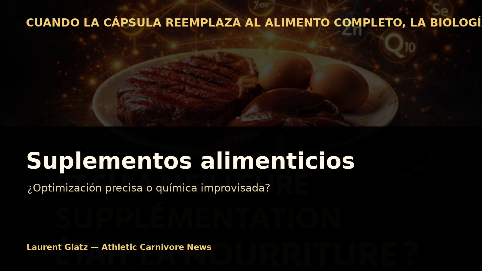 Suplementos alimenticios: ¿optimización precisa o química improvisada?