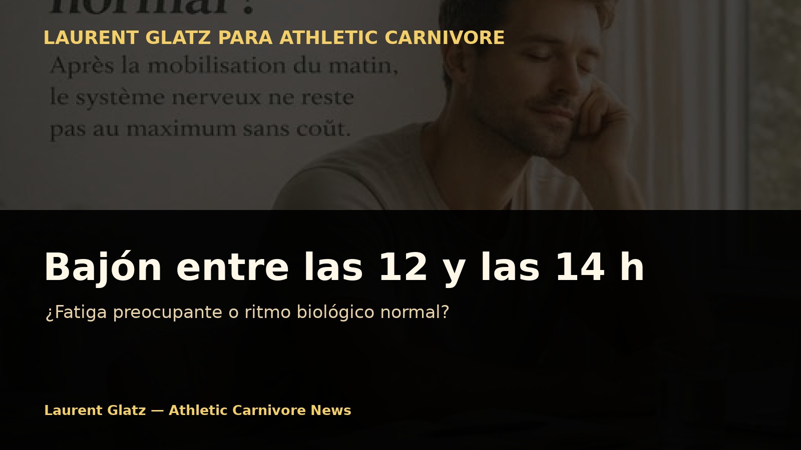 Bajón entre las 12 y las 14 h: ¿fatiga preocupante o ritmo biológico normal?
