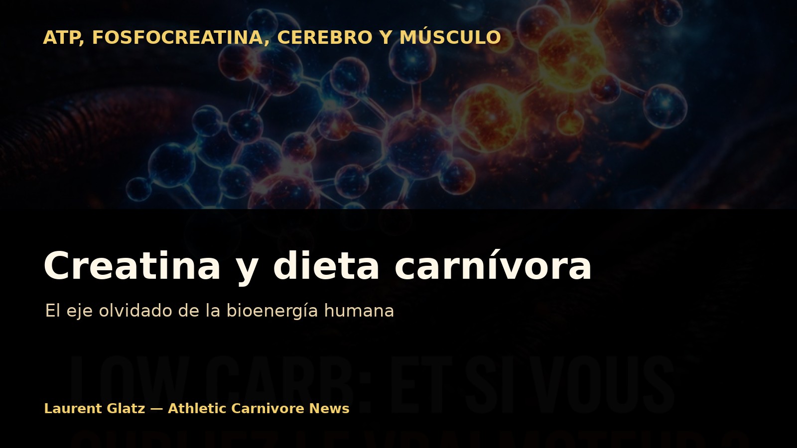 Creatina y dieta carnívora: el eje olvidado de la bioenergía humana