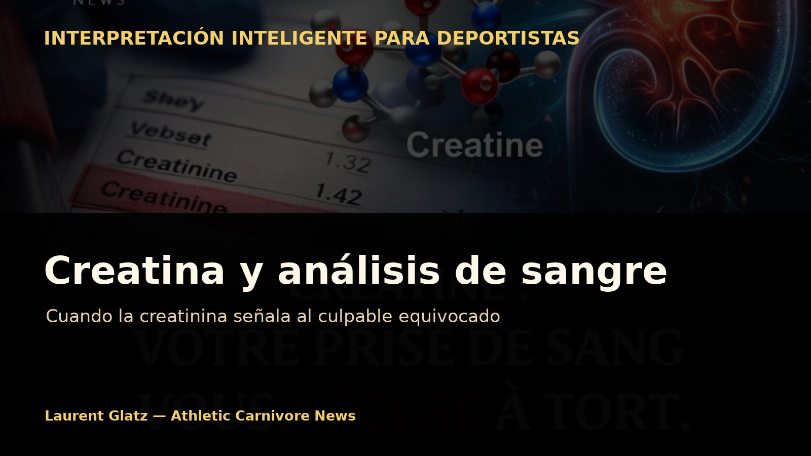 Creatina y análisis de sangre: cuando la creatinina señala al culpable equivocado