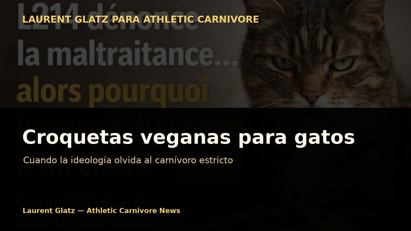 Croquetas veganas para gatos: cuando la ideología olvida al carnívoro estricto
