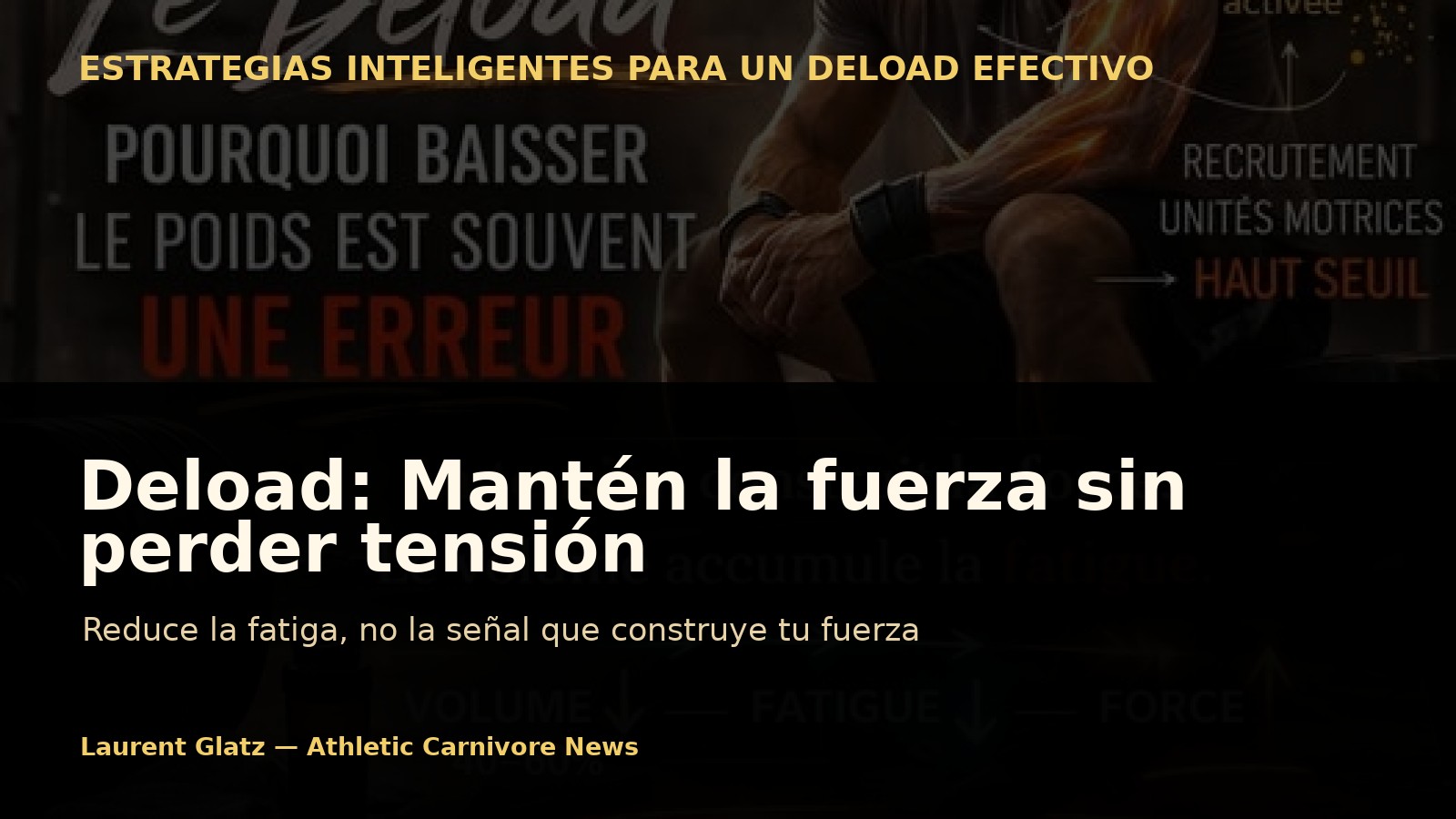 Deload: por qué bajar la carga a veces puede sabotear la fuerza