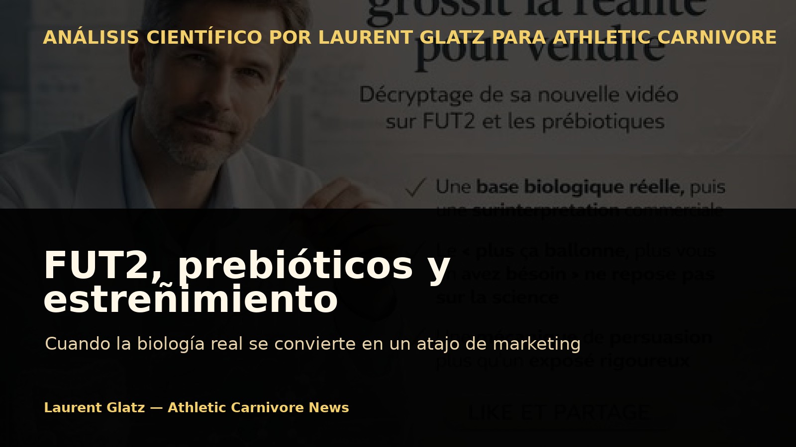 FUT2, prebióticos y estreñimiento: cuando una biología real se convierte en un atajo de marketing