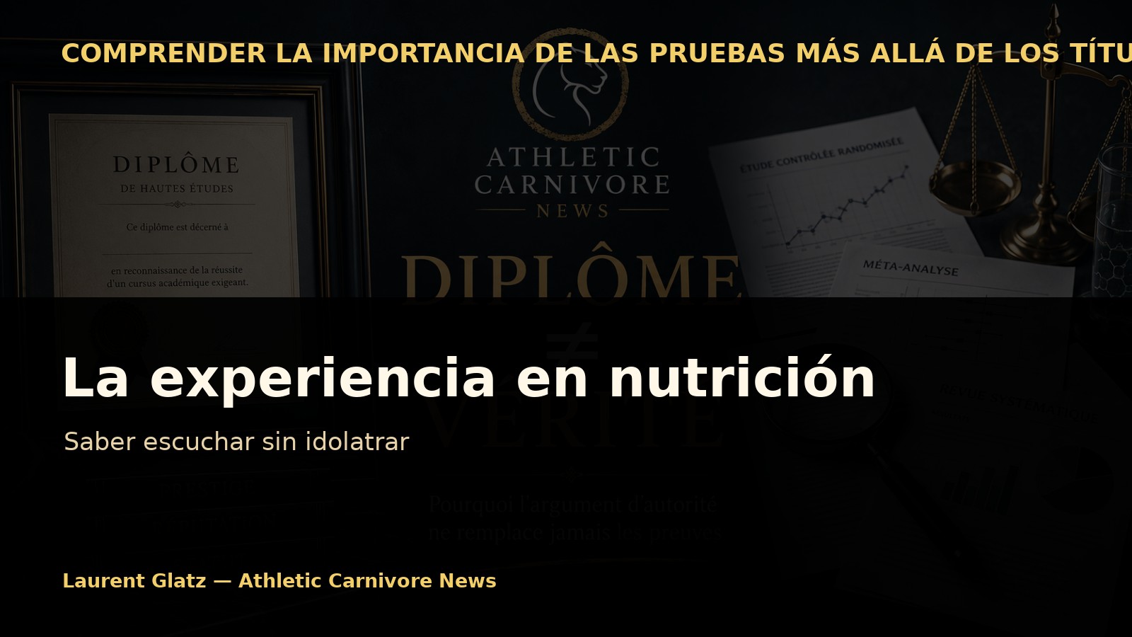 La experiencia en nutrición: saber escuchar sin idolatrar