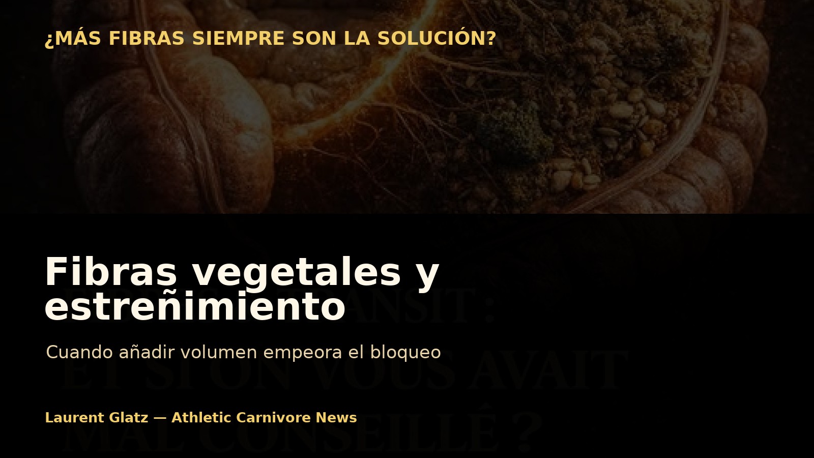 Fibras vegetales y estreñimiento: cuando añadir volumen empeora el bloqueo