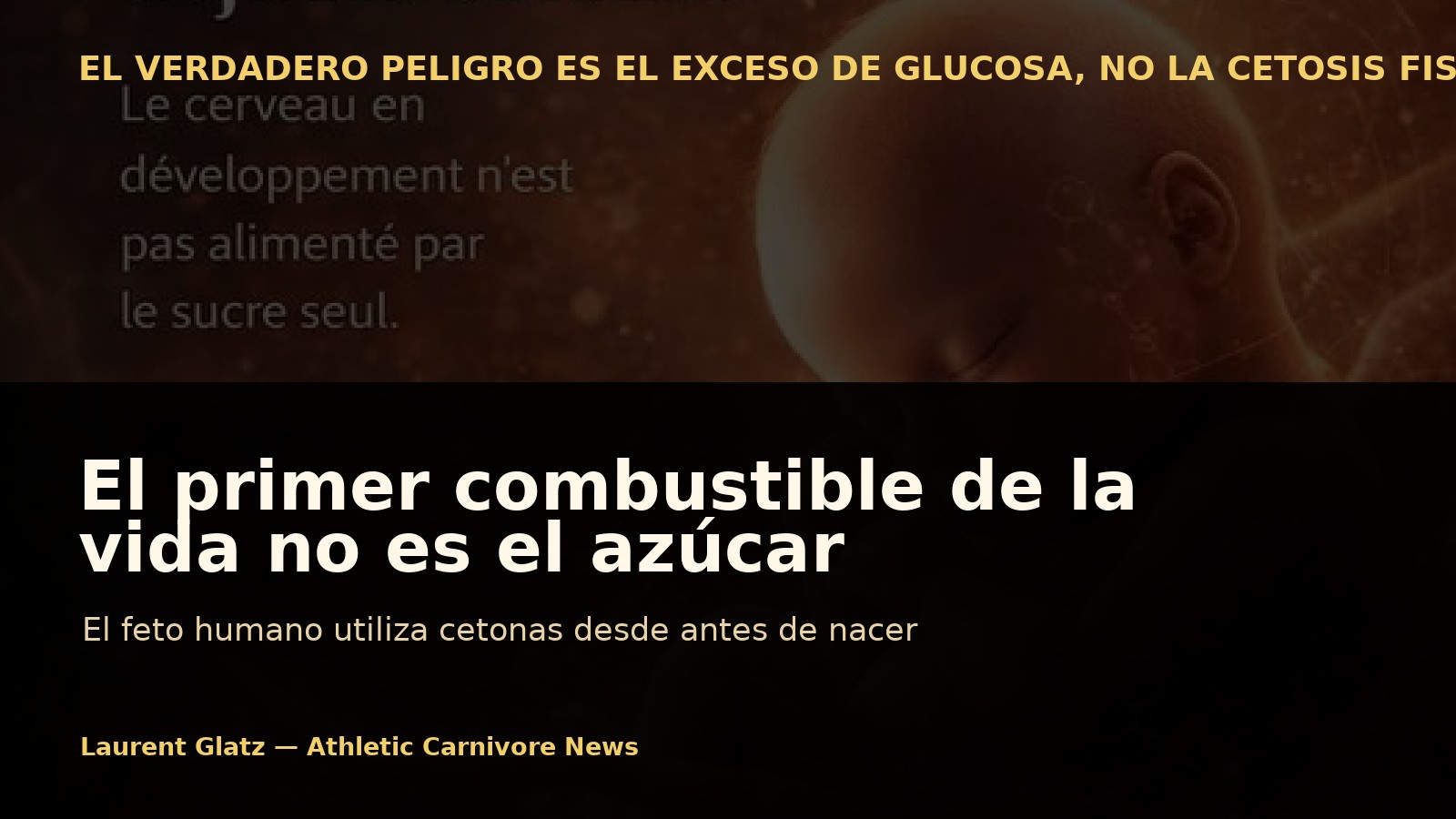 El primer combustible de la vida no es el azúcar