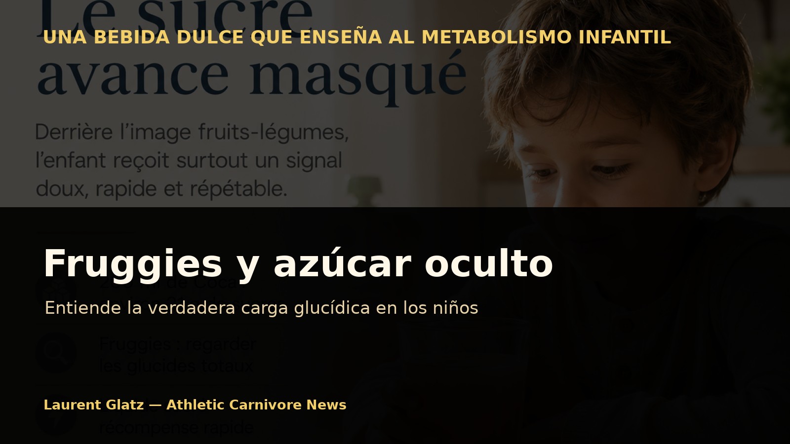 Fruggies y azúcar oculto: entender la verdadera carga glucídica en los niños