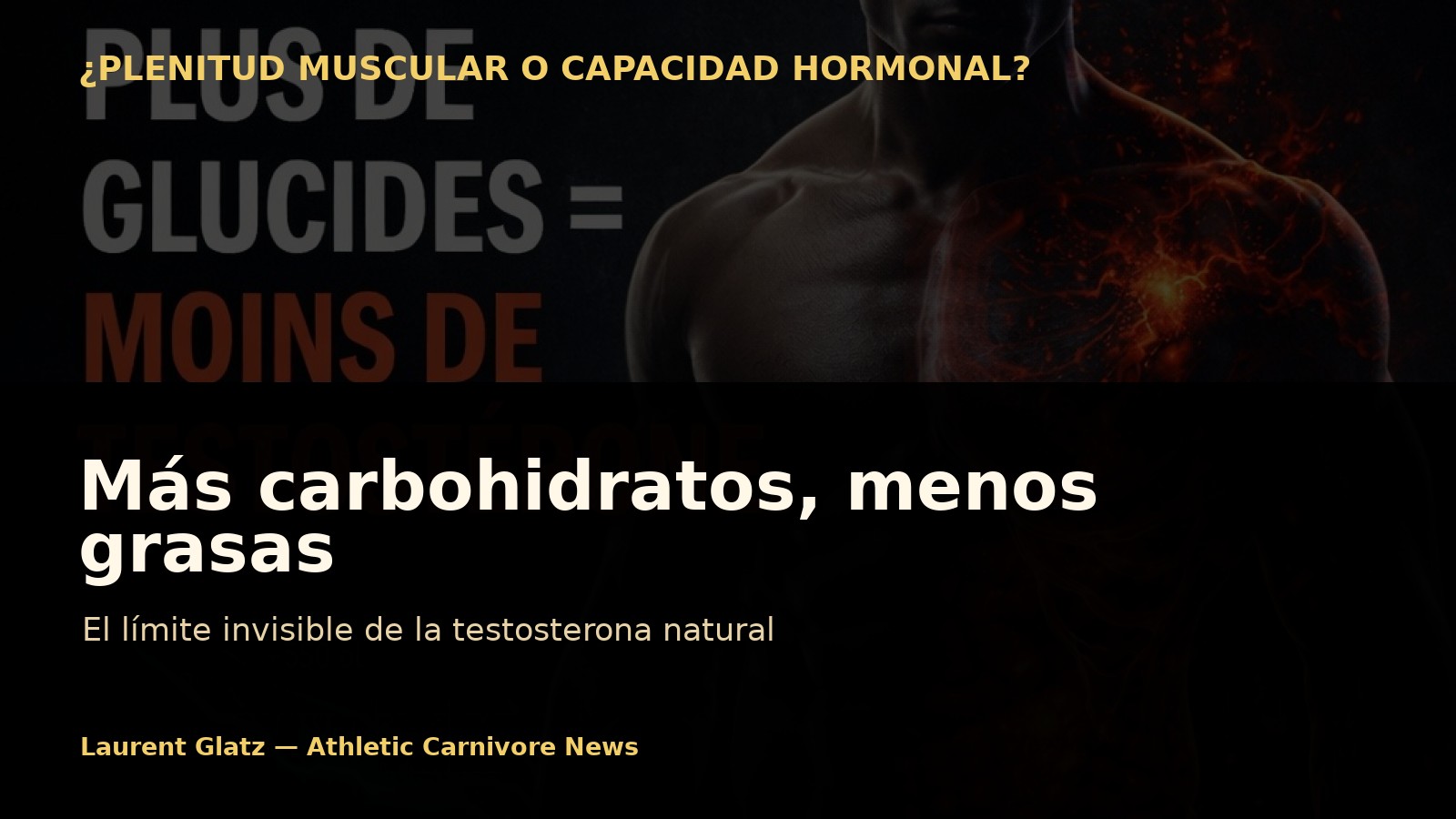 Más carbohidratos, menos grasas: el límite invisible de la testosterona natural