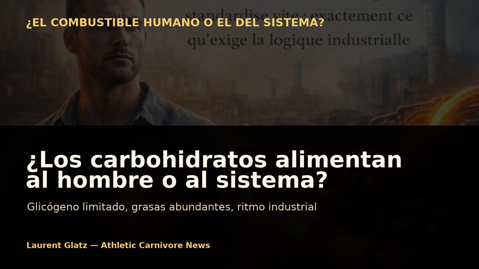 ¿Los carbohidratos alimentan al hombre… o al sistema?