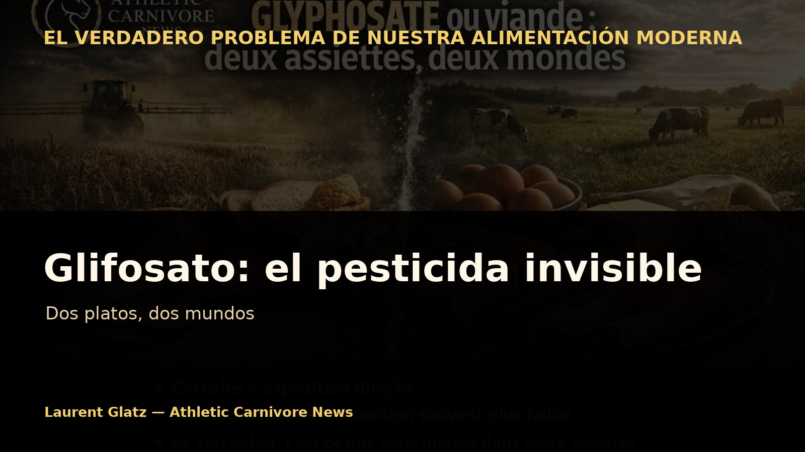 Glifosato: el pesticida invisible que revela el verdadero problema de nuestra alimentación moderna