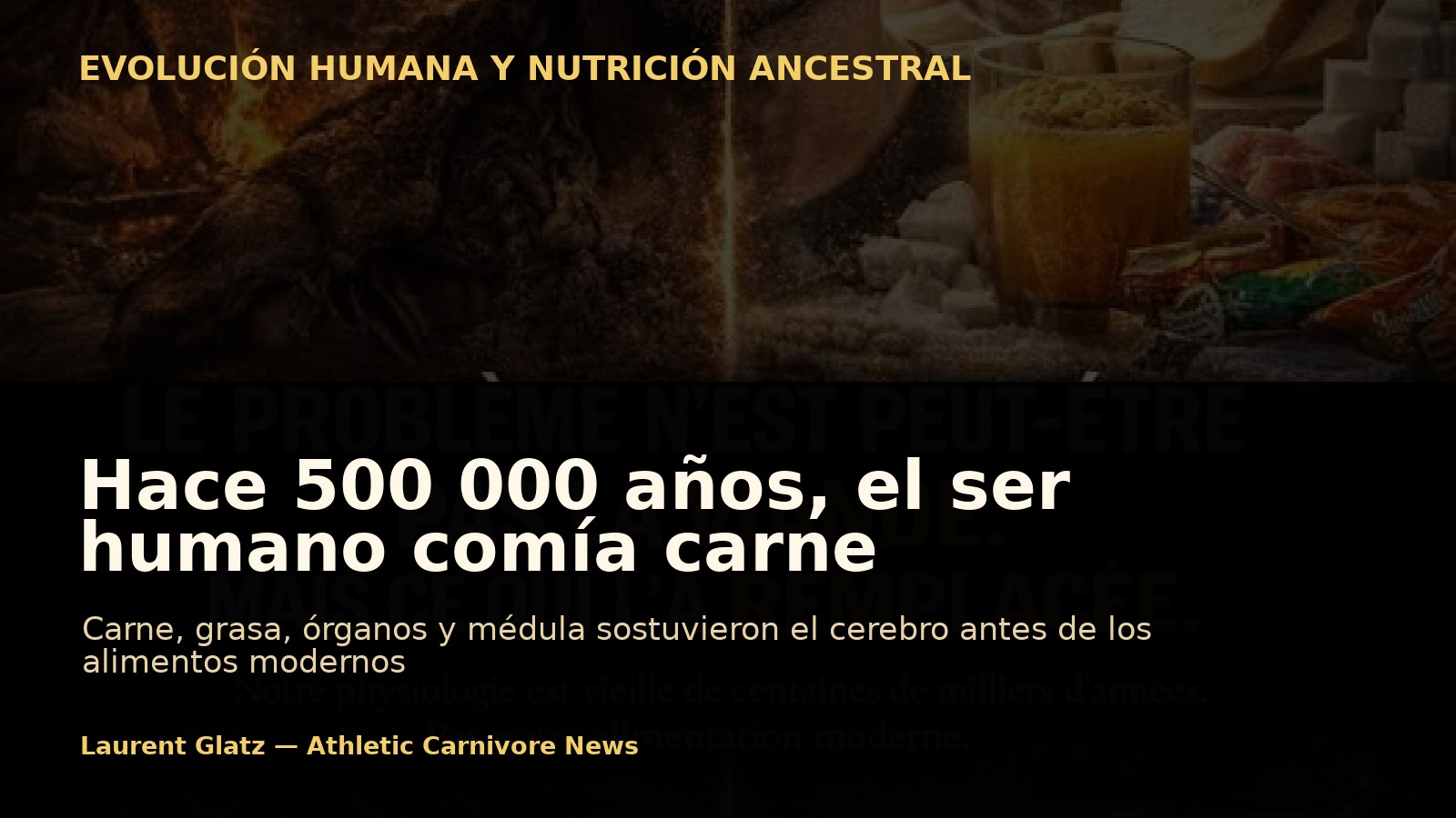 Hace 500 000 años, el ser humano comía principalmente carne