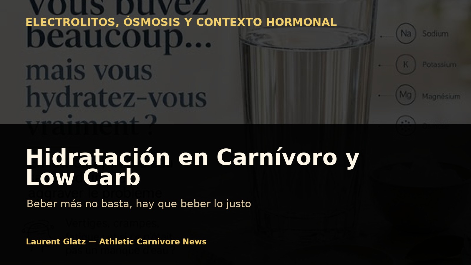 Hidratación en carnívoro y low carb: beber lo justo, no más