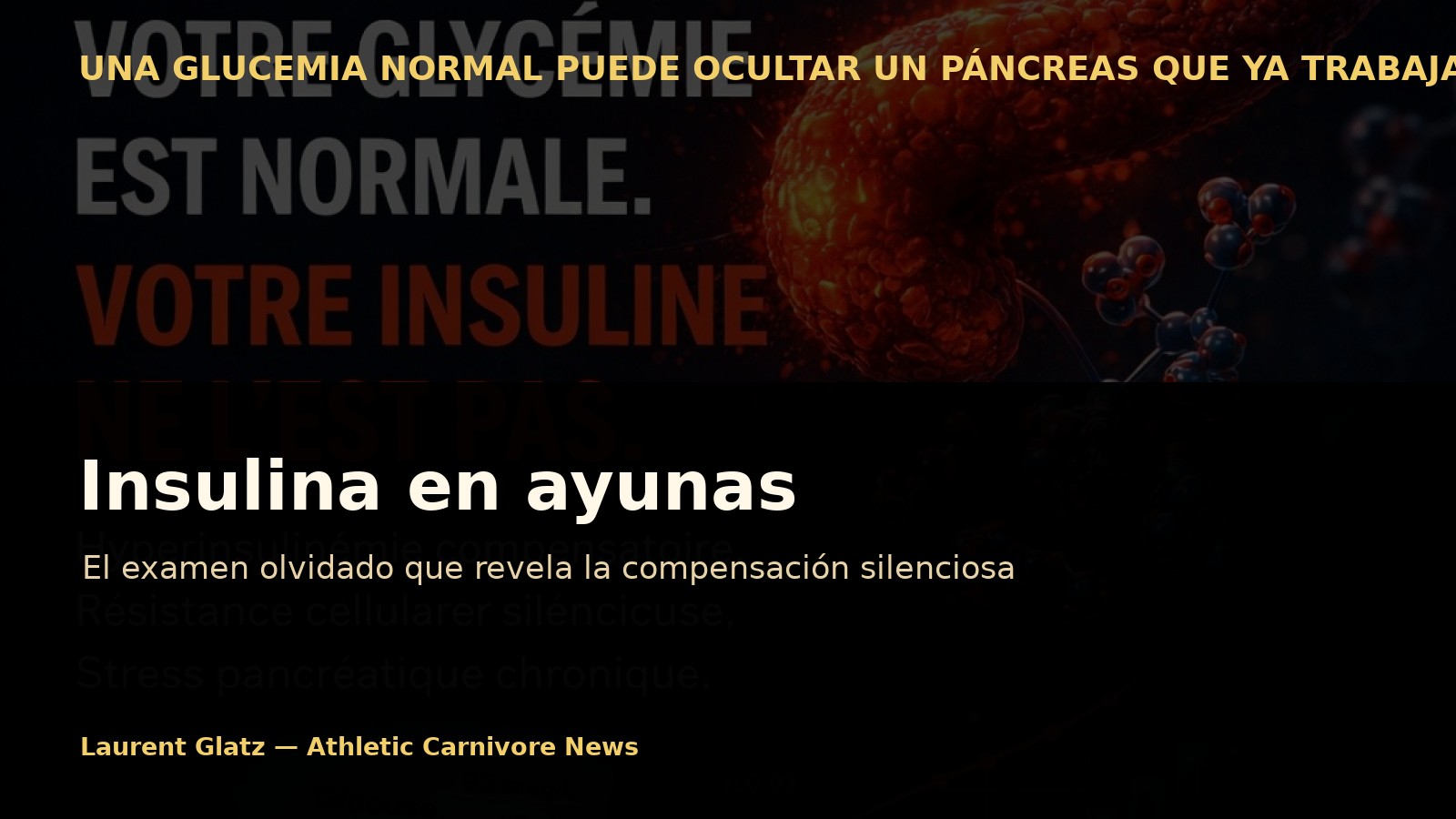 Insulina en ayunas: el examen olvidado que revela la compensación silenciosa