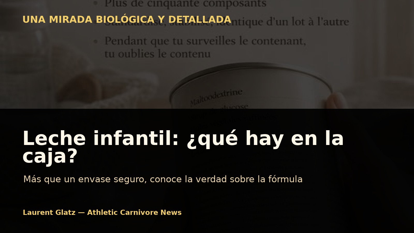 Leche infantil: nadie te dice que debes voltear la caja