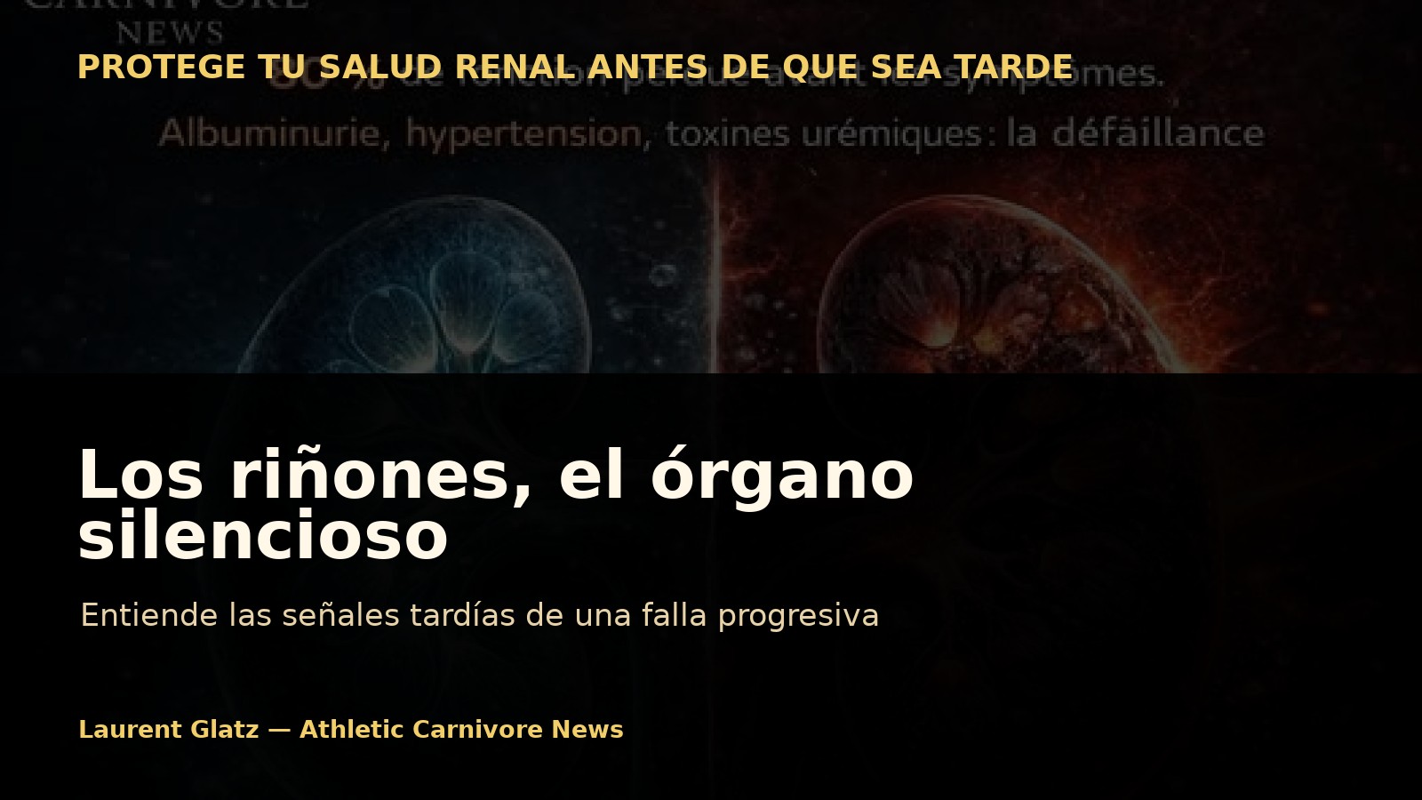 Los riñones, el órgano silencioso: entender las señales tardías de una falla progresiva
