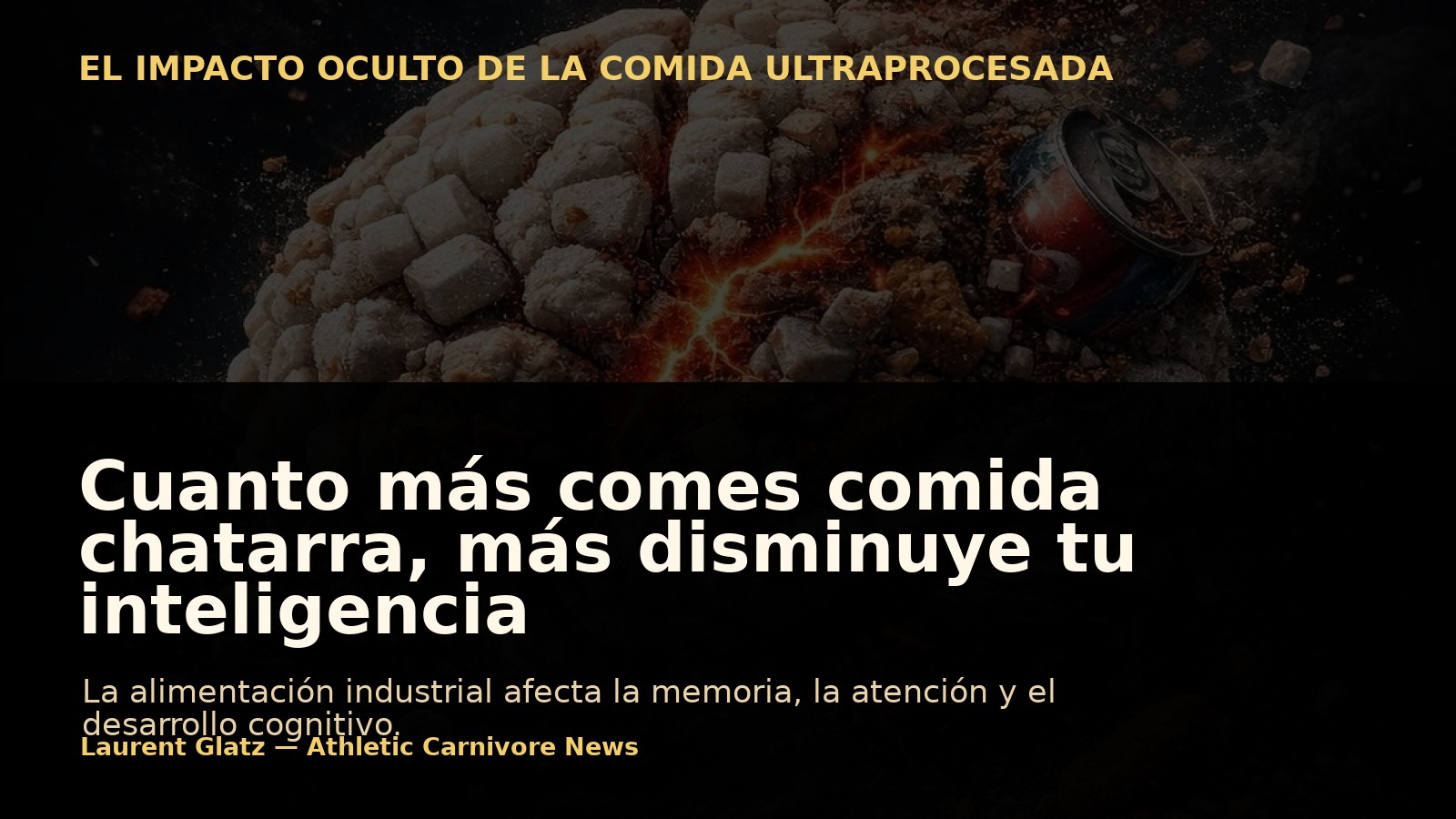 Cuanto más comes comida chatarra, más disminuye tu inteligencia