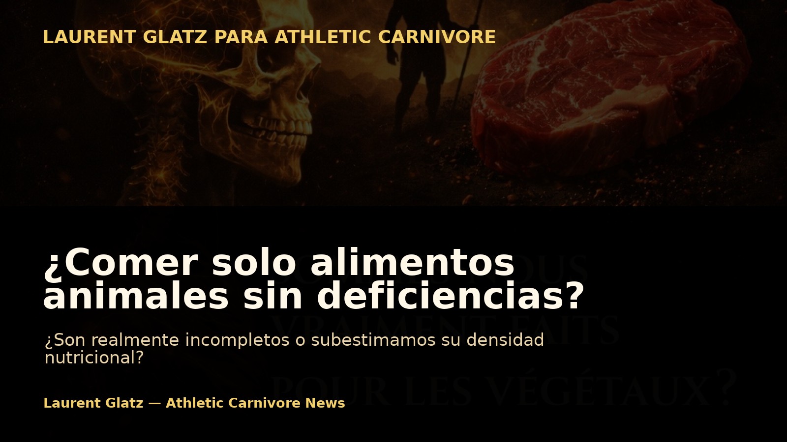 ¿Y si comer solo alimentos animales no causara deficiencias?