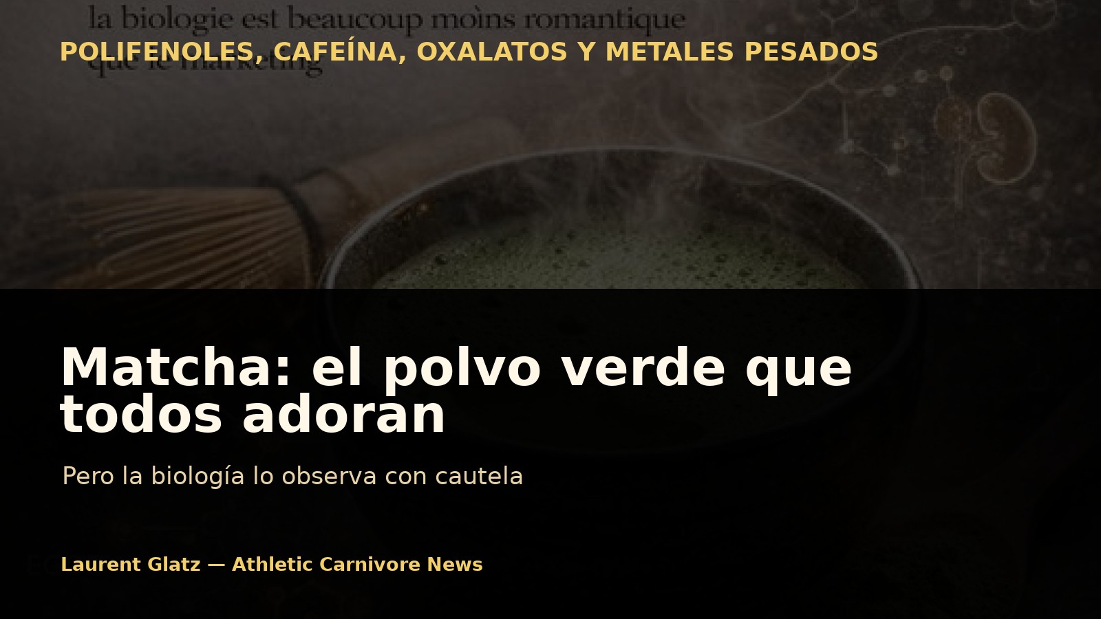 Matcha: el polvo verde que todos adoran… pero que la biología observa con cautela