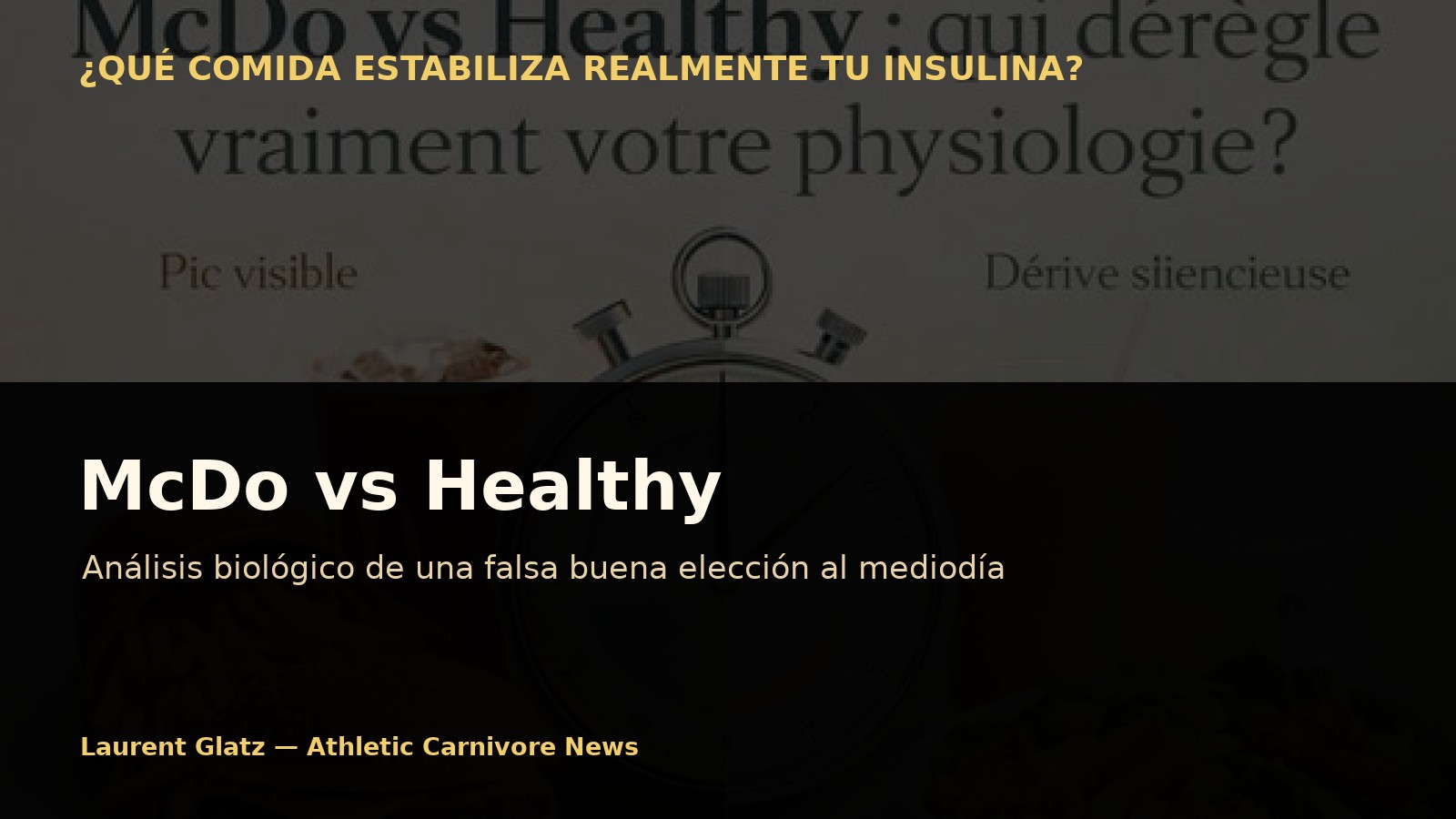 McDo vs Healthy: análisis biológico de una falsa buena elección al mediodía