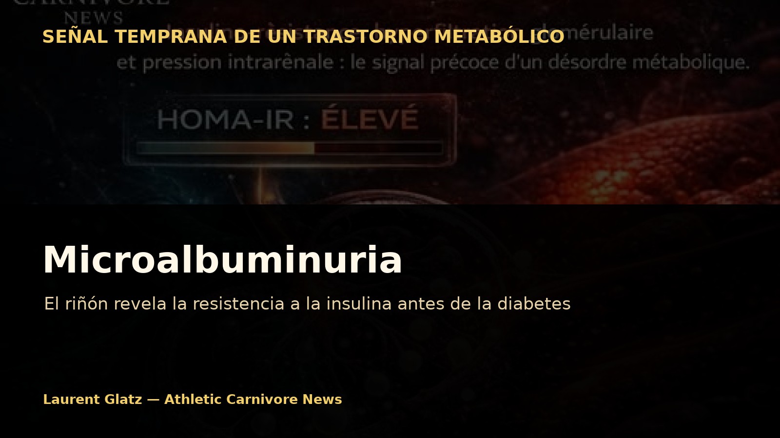 Microalbuminuria: cuando el riñón revela la resistencia a la insulina antes de la diabetes
