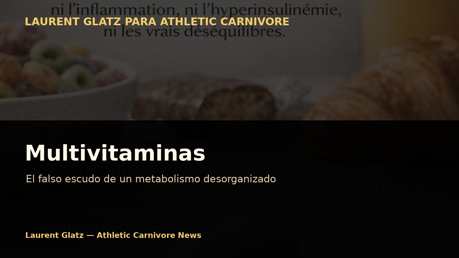 Multivitaminas: el falso escudo de un metabolismo desorganizado