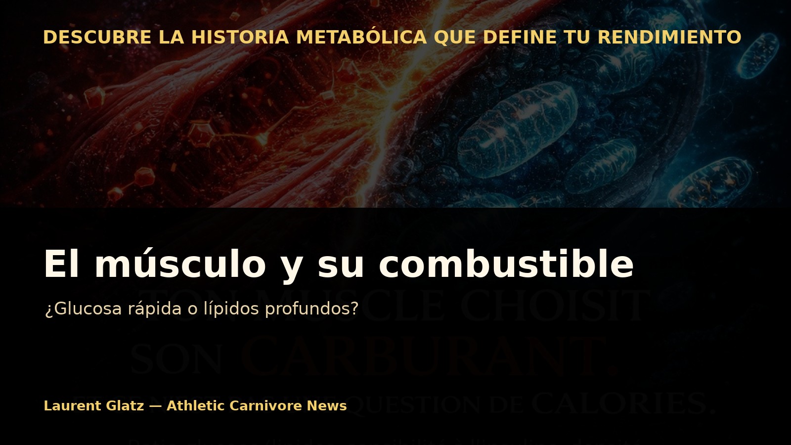 El músculo frente al combustible: ¿glucosa rápida o lípidos profundos?