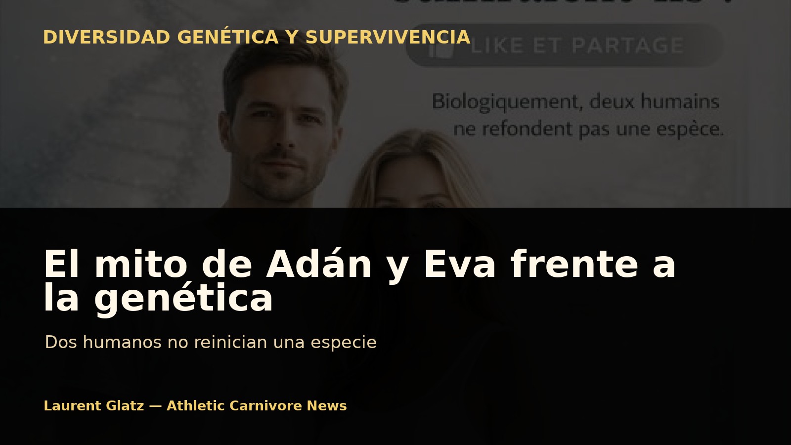 El mito de Adán y Eva frente a la genética: dos humanos no reinician una especie