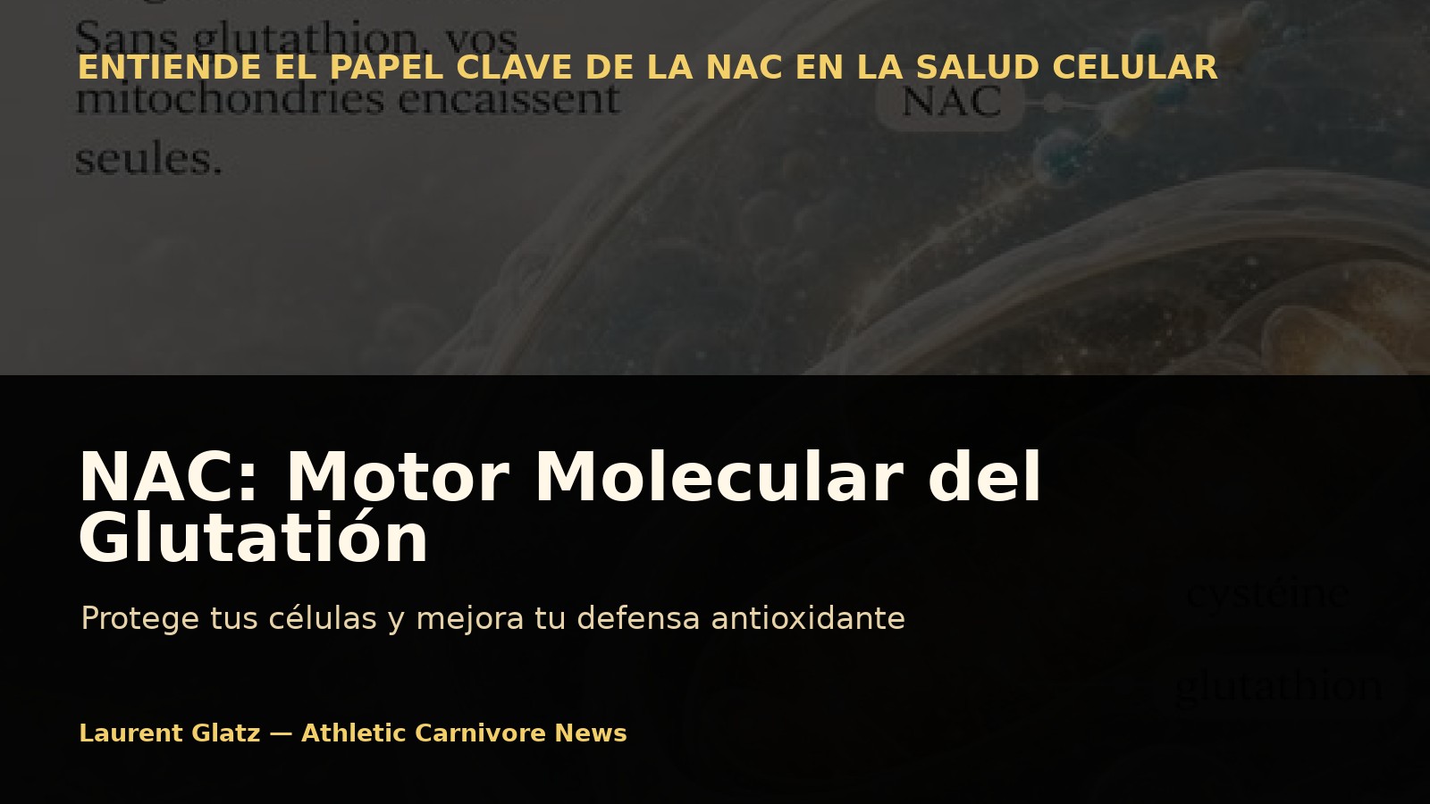 NAC: el motor molecular detrás del glutatión y la defensa celular