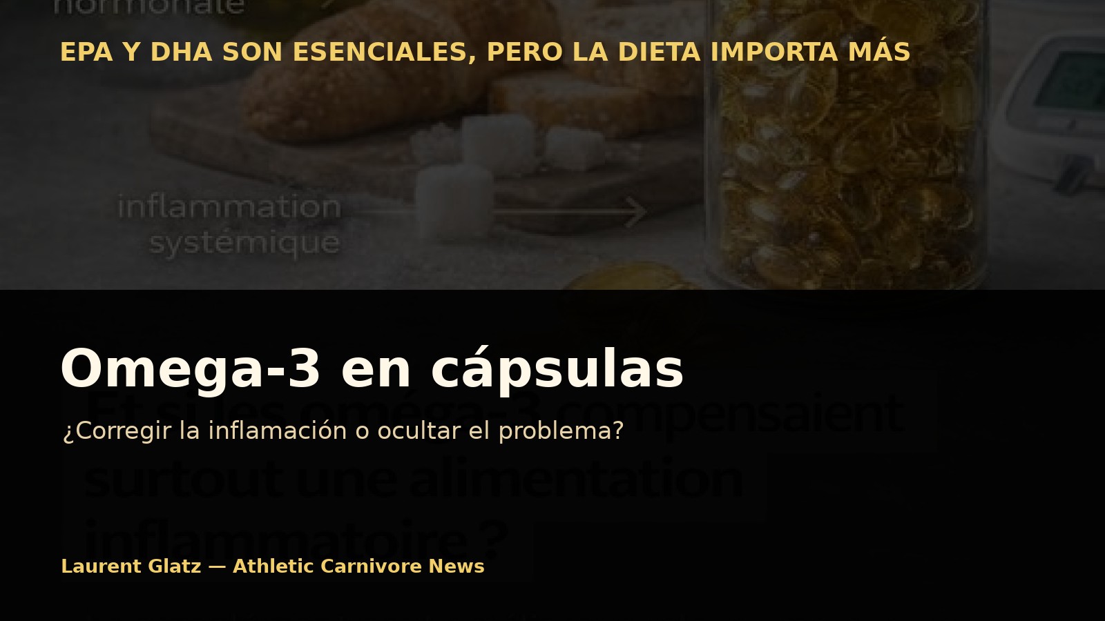 Omega-3 en cápsulas: ¿corregir la inflamación o ocultar el verdadero problema?