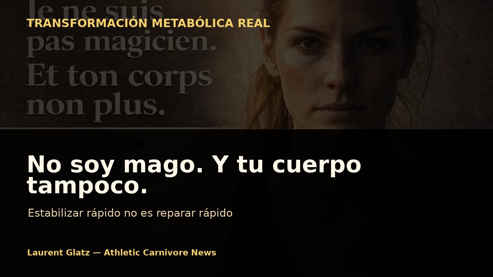 No soy mago. Y tu cuerpo tampoco.