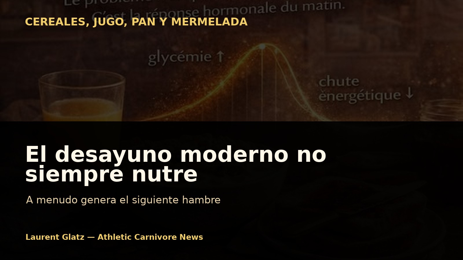 El desayuno moderno no siempre nutre: a menudo genera el siguiente hambre