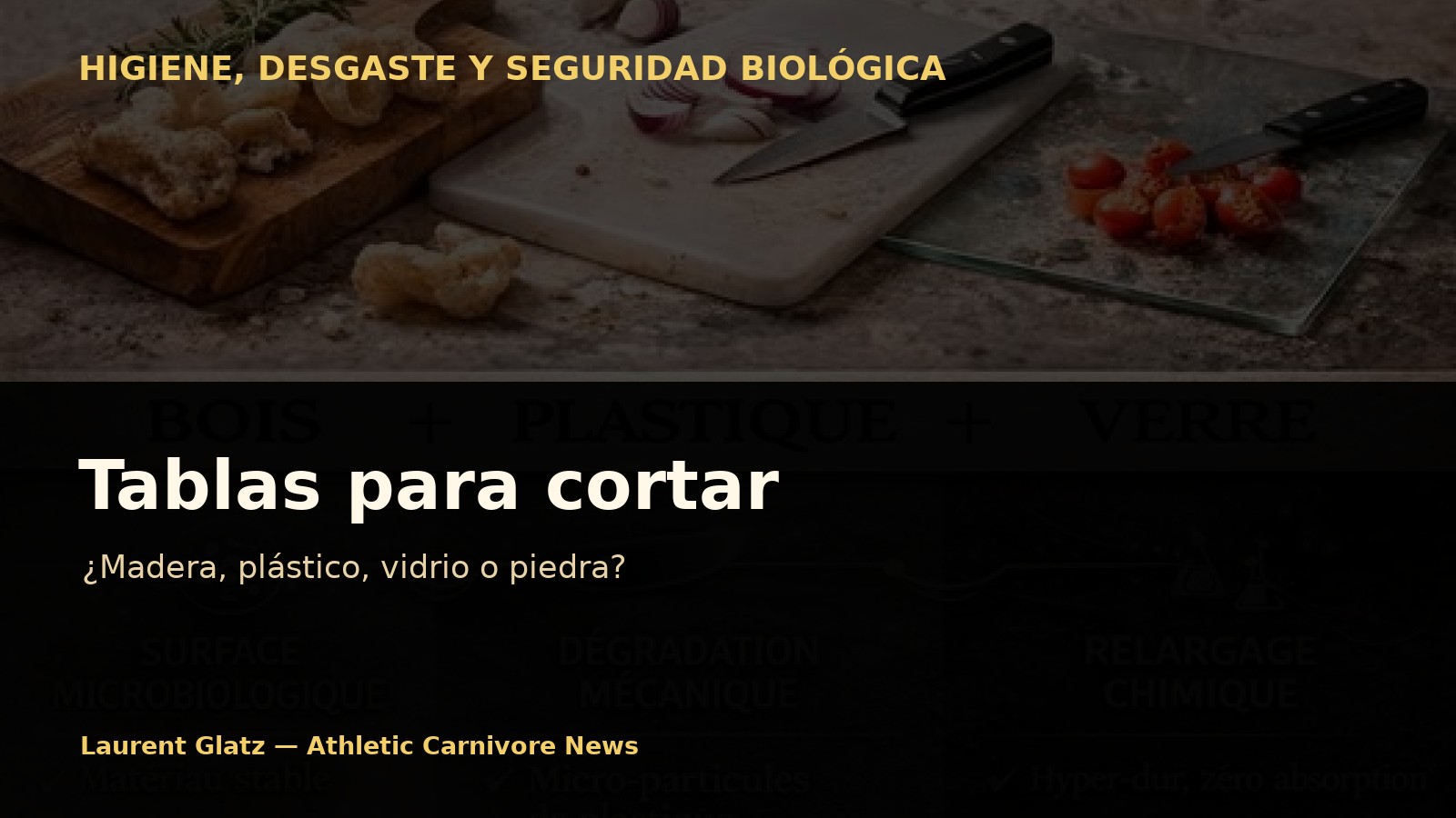Tablas para cortar: ¿madera, plástico, vidrio o piedra?