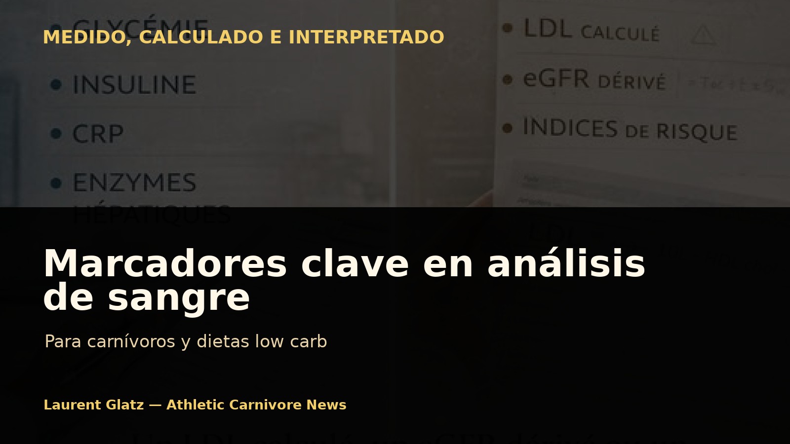 Lo que un carnívoro o low carb debe controlar en su análisis de sangre