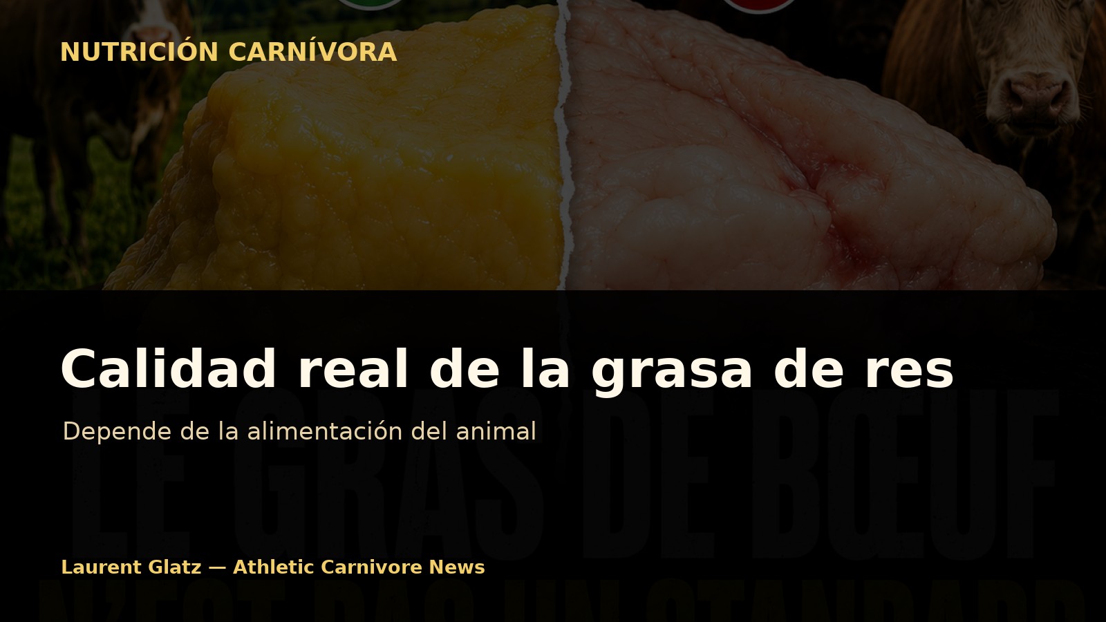 Comprender la verdadera calidad de la grasa de res según la alimentación del animal