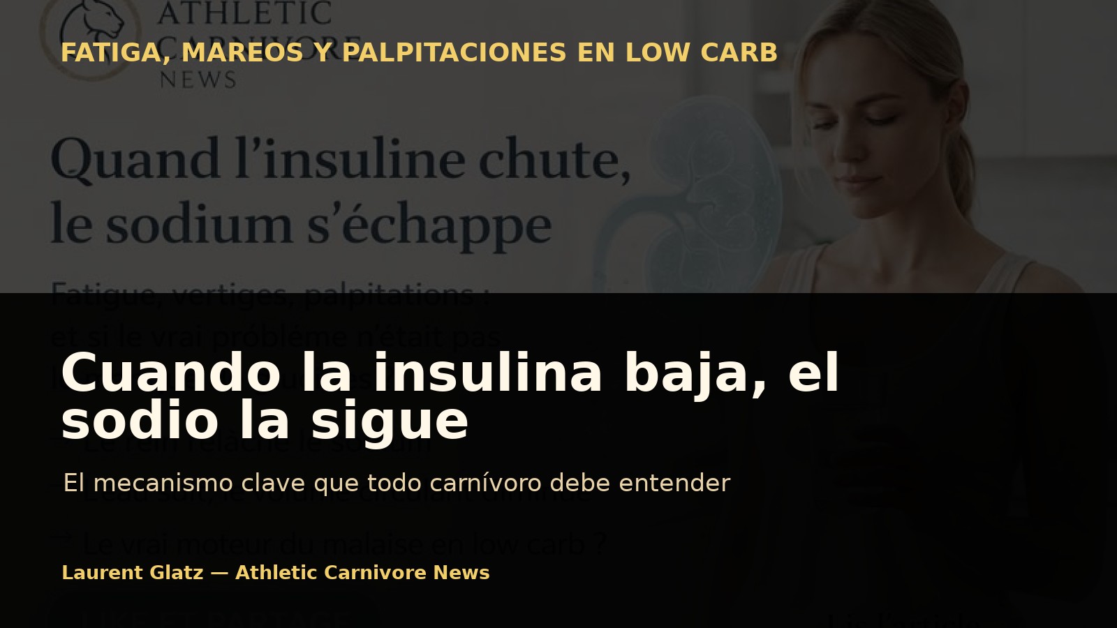 Cuando la insulina baja, el sodio la sigue: el mecanismo que los carnívoros deben entender