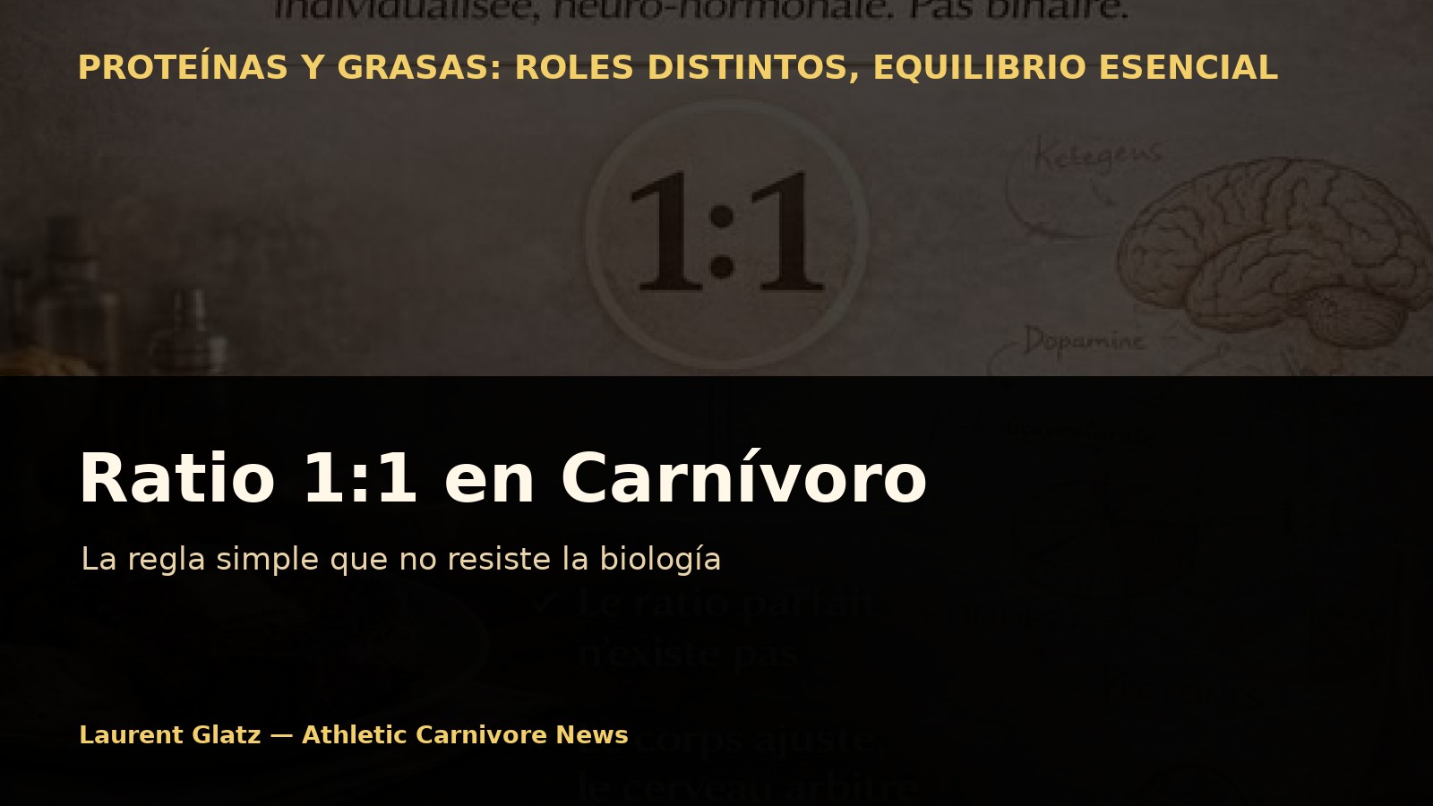 El ratio 1:1 en carnívoro: la regla simple que no resiste la biología