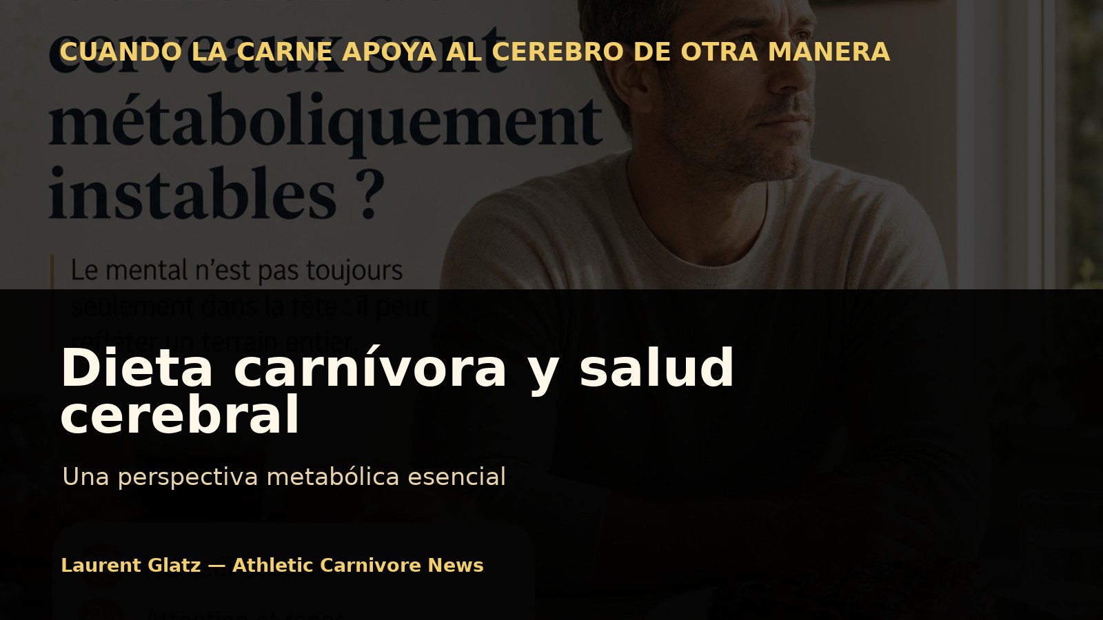 La dieta carnívora y la salud cerebral: una perspectiva metabólica esencial